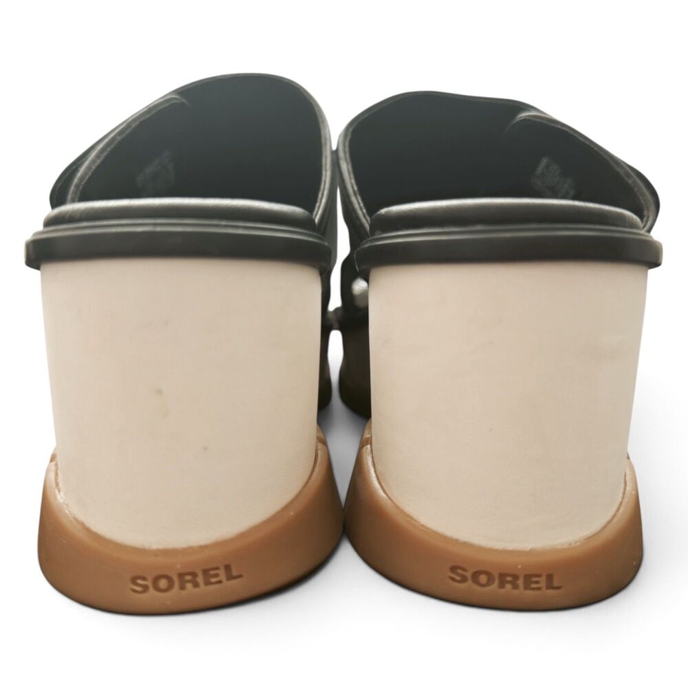 sorel women's joanie III slip-on platform wedge slide sandals chunky 8.5 - Picture 6 of 8